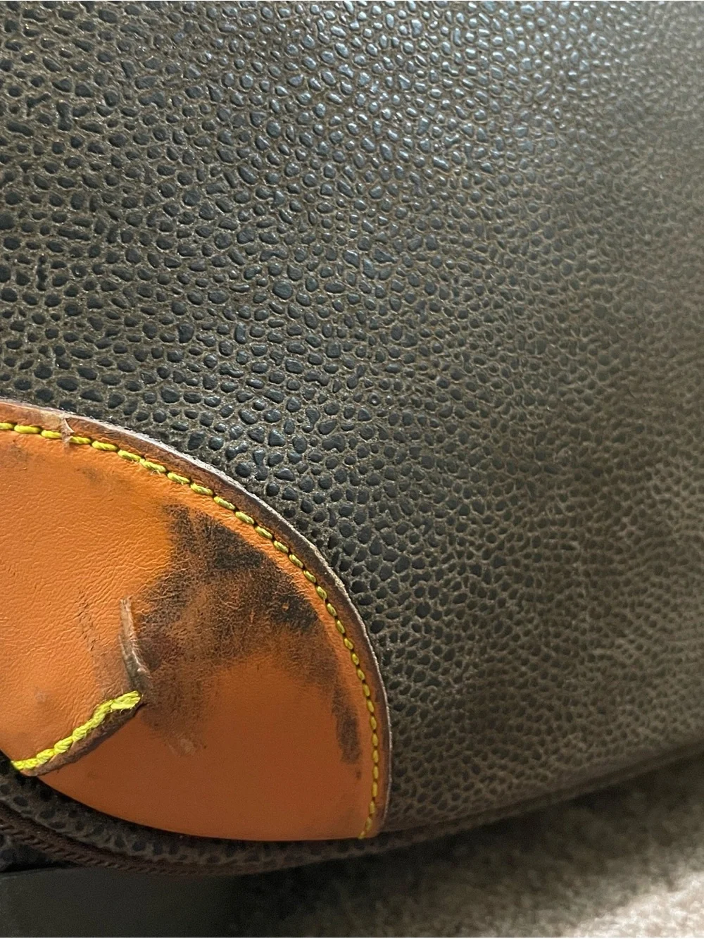 Bric's Dark Brown and Orange Carry-On Suitcase